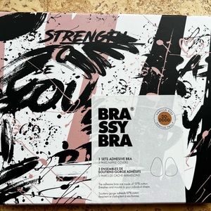 3 sets of brassy bras. 3 nipple covers